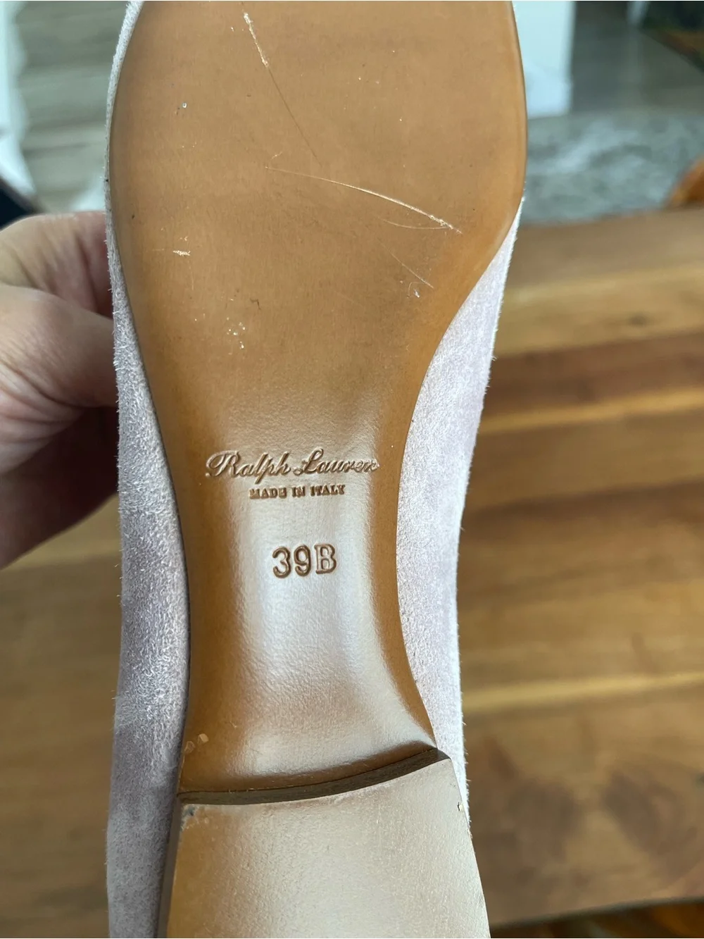Ralph Lauren Tall Suede Knee-High Boots in Light Lavender 39B made in Italy